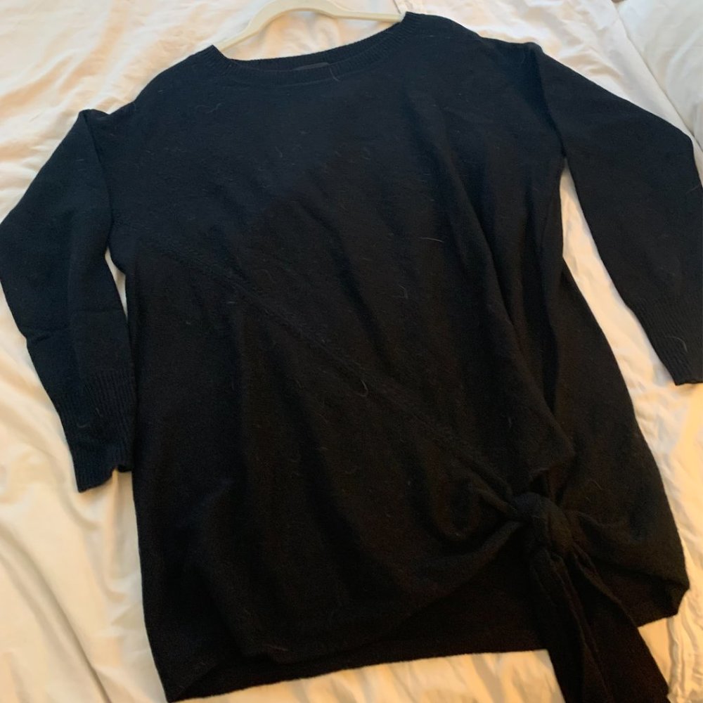 J.Crew Black Tunic Sweater w/ Tie